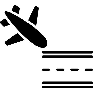 uçak uçuş simgesi ana hat biçiminde