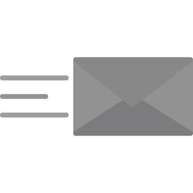 Posta simgesi olan zarf. Beyaz üzerine izole edilmiş vektör illüstrasyonu.