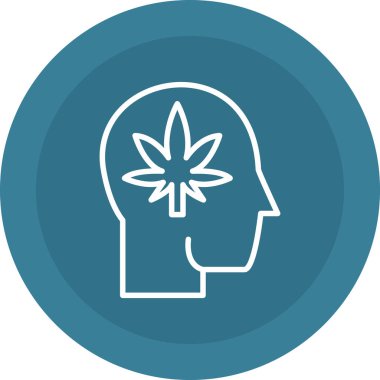 kenevir yaprağı yuvarlanmış vektör simgesi