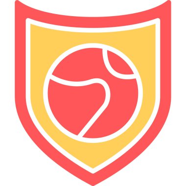 top tenis spor simgesi doldurulmuş taslak biçiminde