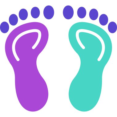 ayak bakımı düz vektör simgesi