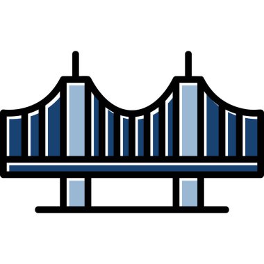 Köprü. Web simgesi basit illüstrasyon