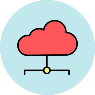 Bulut simgesi vektör illüstrasyonu