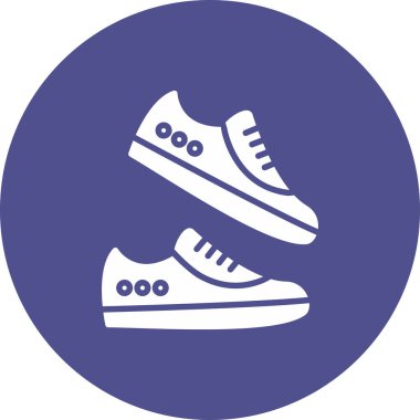 Spor ayakkabı simgesinin vektör illüstrasyonu