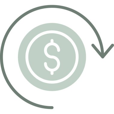 Dolar. Web simgesi basit tasarım