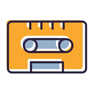 kaset teybi ikon vektör illüstrasyon tasarımı