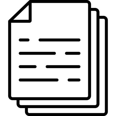 kağıt belge simgesi. beyaz arkaplanda izole edilmiş web tasarımı için kağıt belge vektör simgesi