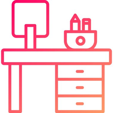 Mobilya. Web simgesi basit illüstrasyon