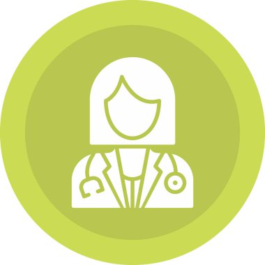 Doktor. Web simgesi basit illüstrasyon