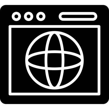 Web tarayıcı simgesi, vektör çizim