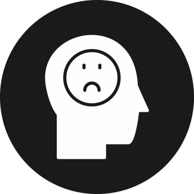 üzgün baş vektör illüstrasyonu