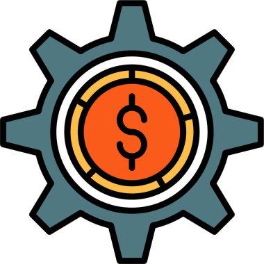 business dollar simgesi, vektör illüstrasyonu