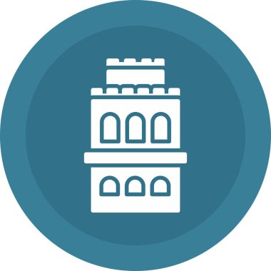 Bina. Web simgesi basit illüstrasyon