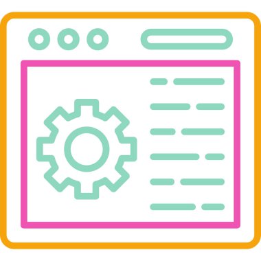 Web simgesi, vektör illüstrasyonunun basit gösterimi