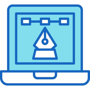 bilgisayar ekranı simgesi, vektör illüstrasyonu