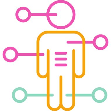 Robot simgesinin vektör illüstrasyonu