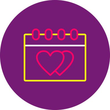 Kalp simgesinin vektör illüstrasyonu