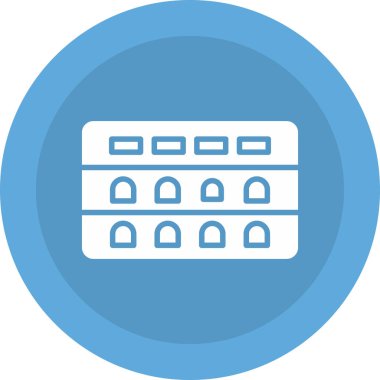 Otelde. Web simgesi basit illüstrasyon