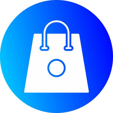 Alışveriş poşeti ikon vektör illüstrasyonu