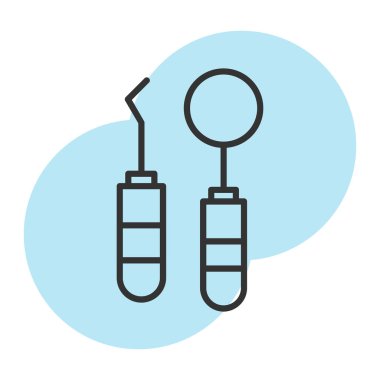 Renkli çizgili test tüpleri, vektör simgesi