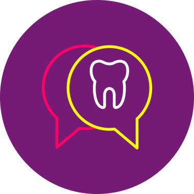 güzel diş vektör çizgisi simgesi