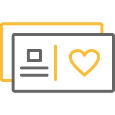 kalp ikonlu vektör kalp simgesi