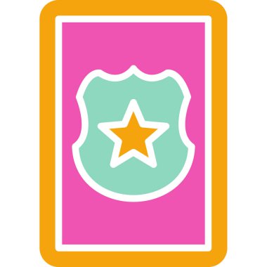 Yıldızlı rozet vektör simgesi