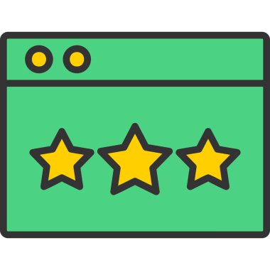 derecelendirme renk ikonu vektör çizimi