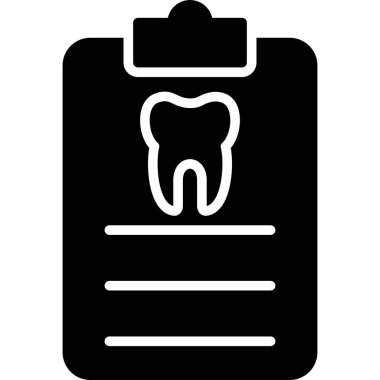 Diş simgesi. Beyaz arkaplanda izole edilmiş web tasarımı için basit diş vektör simgesi çizimi
