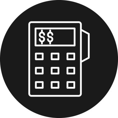 Moda Biçiminde Hesaplayıcı Simgesi İzole Arkaplan