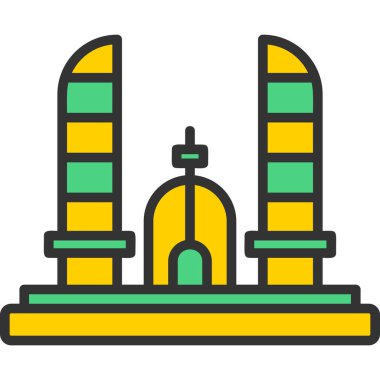 Cami. Web simgesi basit illüstrasyon