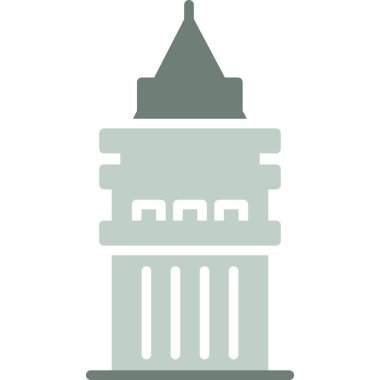 izole bina ikonu vektör tasarımı