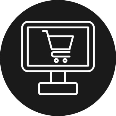 Alışveriş. Web simgesi basit illüstrasyon