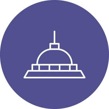 Benzersiz şehir vektör simgesi