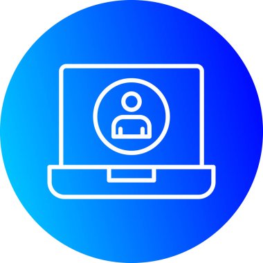 Dizüstü bilgisayar simgesi vektör çizimi