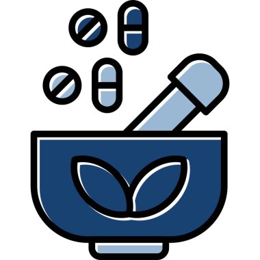 Bitkisel ilaç şişesi ikonu - ana hatlarıyla doldurulmuş