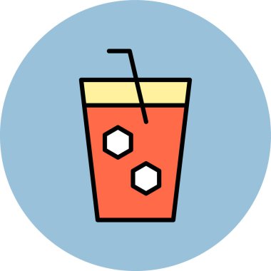 içecek simgesi, vektör illüstrasyonu