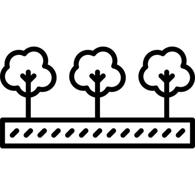Bahçe Çiti simgesi. Anahat Bahçe Çiti vektör simgesi beyaz arka plan üzerinde izole web tasarımı için