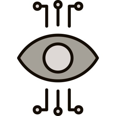 Göz simgesini. Göz vektör simgesi web için anahat çizimi