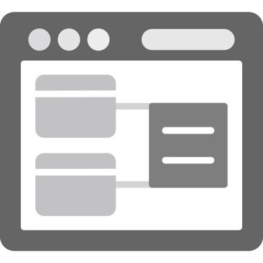 Tarayıcı web simgesi ile doldurulmuş ana hatlar biçimi