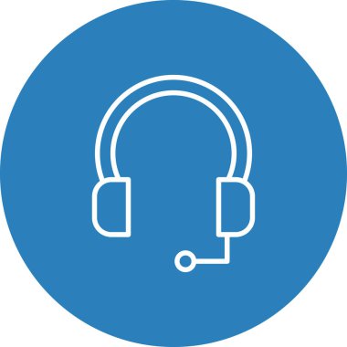 kulaklık simge vektör çizim