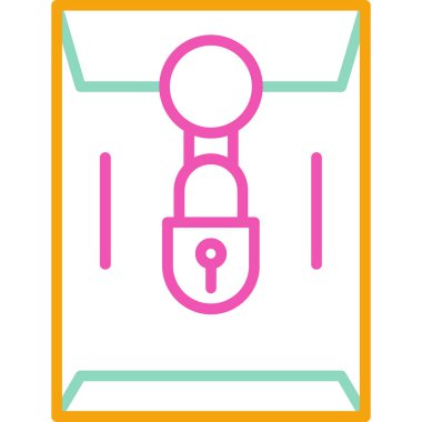 Kilit simgesinin vektör illüstrasyonu