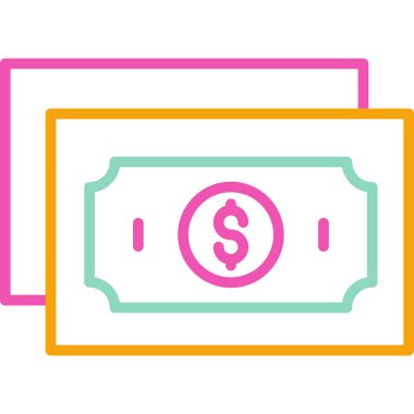 Dolar simgesi vektör illüstrasyonu