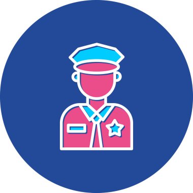 Memur Web simgesi vektör illüstrasyonu