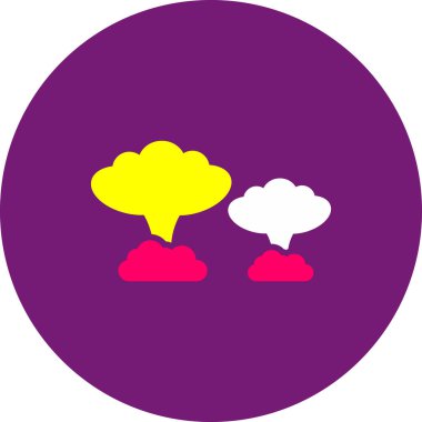 Şimşek simgeli bulut, vektör illüstrasyonu