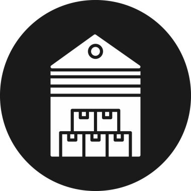 Bina. Web simgesi basit illüstrasyon