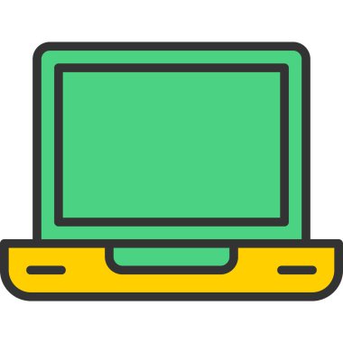 dizüstü bilgisayar simgesi, vektör illüstrasyonu