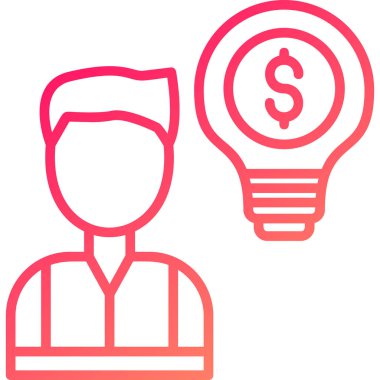 Ampul. Web simgesi basit illüstrasyon