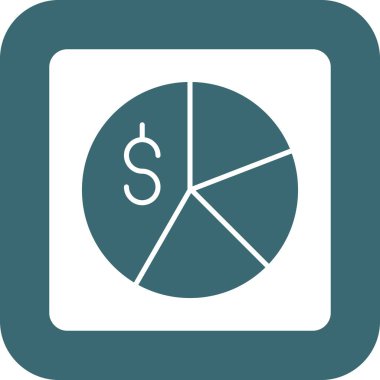 vektör pasta çizelgesi simgesi