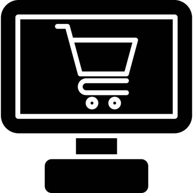 Alışveriş simgesi, vektör illüstrasyonu